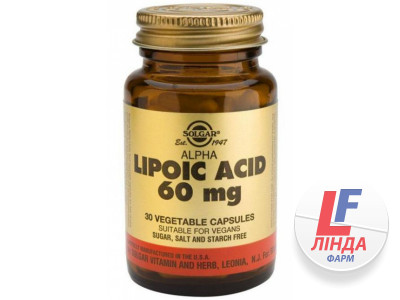 Solgar Альфа-ліпоєва кислота 60 мг, 30 капсул-0