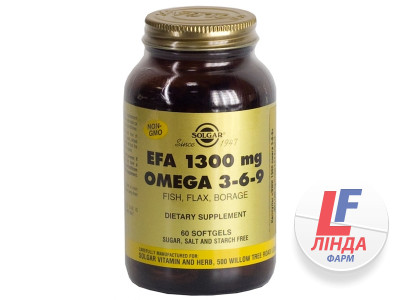 Solgar Омега 3-6-9 ЕЖК 1300 мг, 60 капсул-0