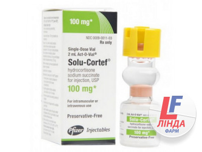 Солу-кортеф порошок для р-ну д/ін. по 100 мг №1 у флак.-0