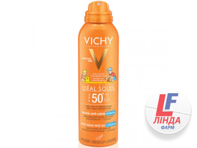 Vichy Ideal Soleil (Виши Идеаль Солей) Спрей солнцезащитный для детей с технологией Анти-песок SPF50+ 200мл-0