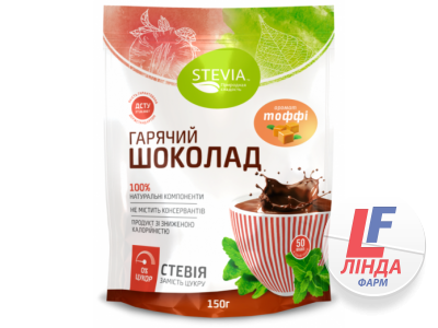 Stevia (Стевия) Горячий шоколад со вкусом тоффи 150г-0