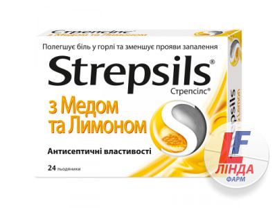 Стрепсілс з медом та лимоном льодяники №24 (12х2)-0