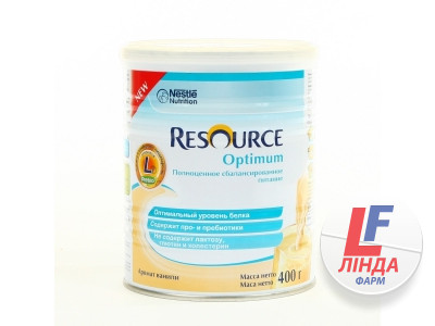 Сухая смесь Nestle Resource Optimum (Нестле Ресурс Оптимум) со вкусом ванили 400г с 7 лет-0