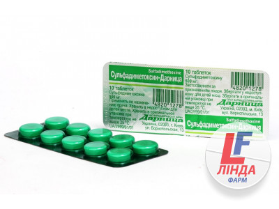 Сульфадиметоксин-Дарниця таблетки по 0.5 г №10-0