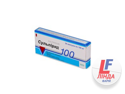 Сульпірид капсули тв. по 100 мг №24 (12х2)-0