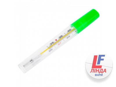 Термометр медичний Medicare скляний ртутний, 1 штука-0