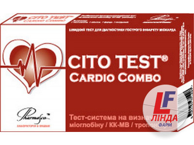 Тест CITO CardioCombo для определения миоглобина /КК-МВ/тропонина-0