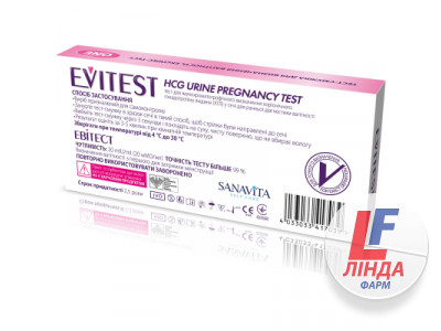 Evitest (Эвитест) Тест-полоска для определения беременности 1шт-1