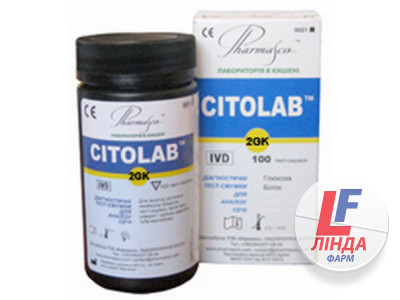 Тест-полоски Citolab 2 GК для визначення глюкози, кетонів №50-0