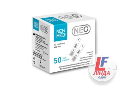 Тест-смужки NewMed Neo S0217 для глюкометра, 50 штук-0