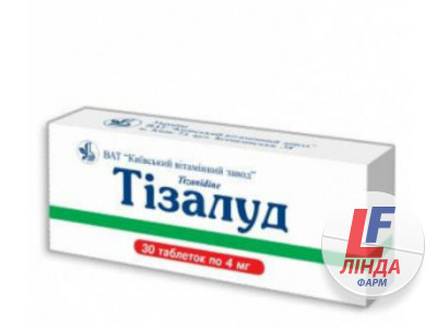 Тізалуд таблетки по 2 мг №30 (10х3)-0