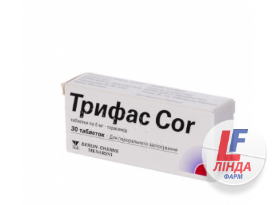 Трифас COR таблетки по 5 мг №30 (10х3)-0
