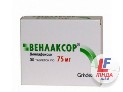 Венлаксор таблетки по 75 мг №30 (10х3)-0