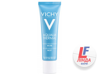 Vichy Aqualia Thermal (Віші Аквалія Термаль) Крем для глибокого поглинання для сухої та дуже сухої зневодненої шкіри 30мл-0