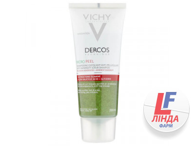 Vichy Dercos Micro Peel (Виши Деркос Микро Пил) Шампунь-скраб глубокого очищения против стойкой перхоти 200мл-0