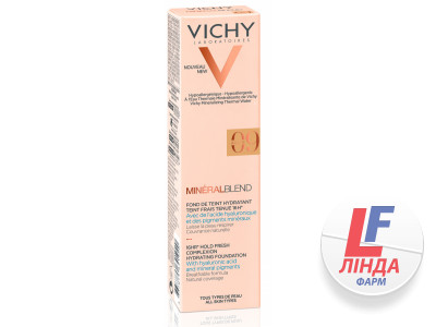 Vichy Mineralblend (Виши Минералбленд) Крем тональный увлажняющий для придания коже естественного сияющего вида оттенок 09 агат 30мл-1