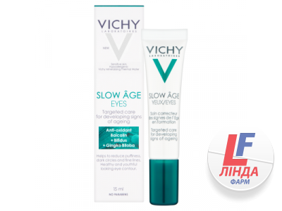 Vichy Slow Age (Віші Слоу Ейдж) Зміцнюючий засіб для догляду за шкірою навколо очей проти ознак старіння 15мл-0