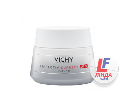 Крем-догляд денний Vichy Liftactiv Supreme проти зморшок для пружності шкіри SPF 30 для всіх типів шкіри, 50 мл-0