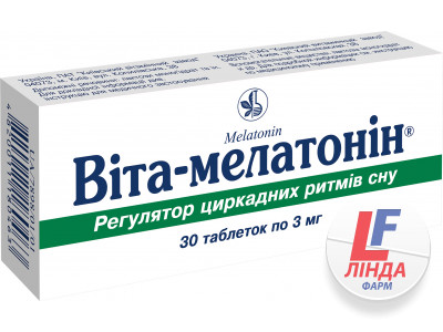 Віта-мелатонін таблетки по 3 мг №30 (10х3)-0