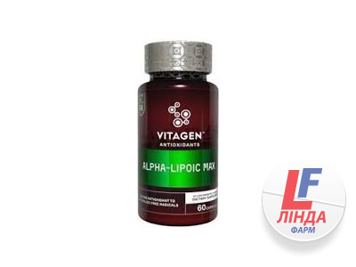 Витаджен VITAGEN ALPHA-LIPOIC ACID MAX Природные антиоксиданты капсулы №60-0