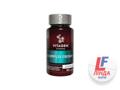 Вітаджен VITAGEN B COMPLEX+ENERGY Моновітаміни капсули №60-0