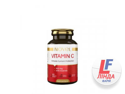 Вітаміни Novel Вітамін C 500 мг + Ацерола таблетки жувальні №60-0