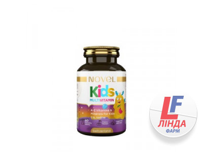 Вітаміни Novel Kids Мультивітаміни для дітей та підлітків таблетки жувальні №60-0