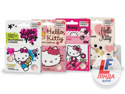 Swiss Energy (Свисс Энерджи) Hello Kitty (Хелоу Китти) Жевательные витамины с цинком для детей от 3 лет №12-0