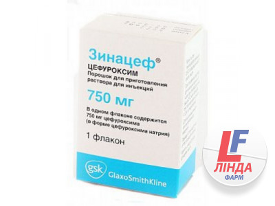 Зинацеф порошок для р-ну д/ін. по 750 мг №1 у флак.-0
