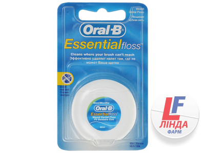 Зубная нить Oral-B Essential Floss Вощенная 50м-0